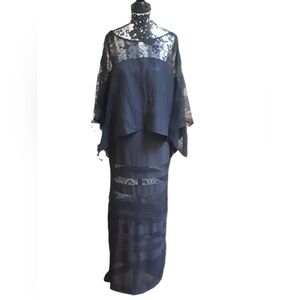 New Zara Black Cutout Skirt Set